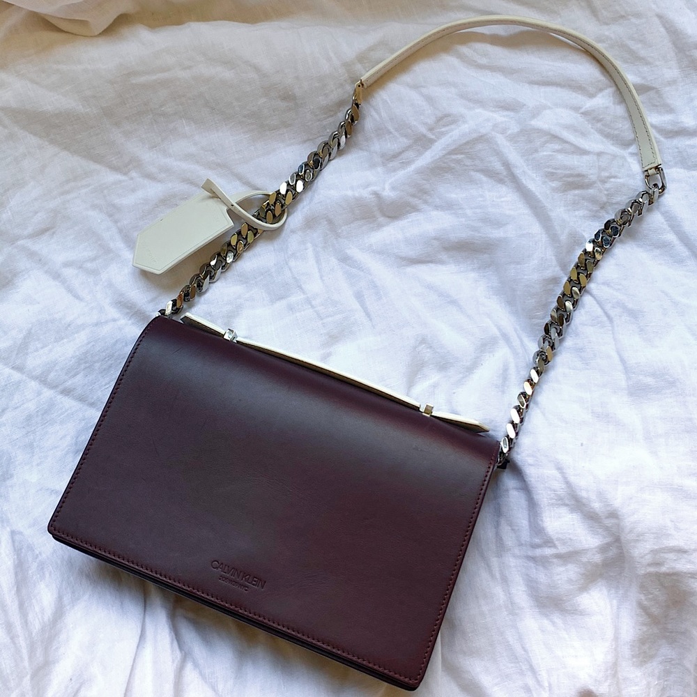 Calvin Klein 205W39NYC Oxblood Chain Bag